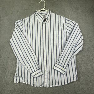 Brooks‎ Brothers Mens L Classic Fit Striped Button Down Shirt All Cotton